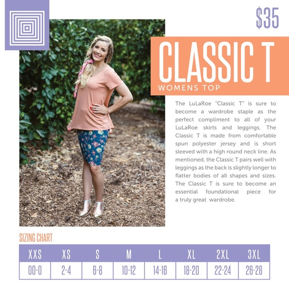 LuLaRoe Classic T Large Fits Size 14-16 New In Tags - Picture 3 of 5